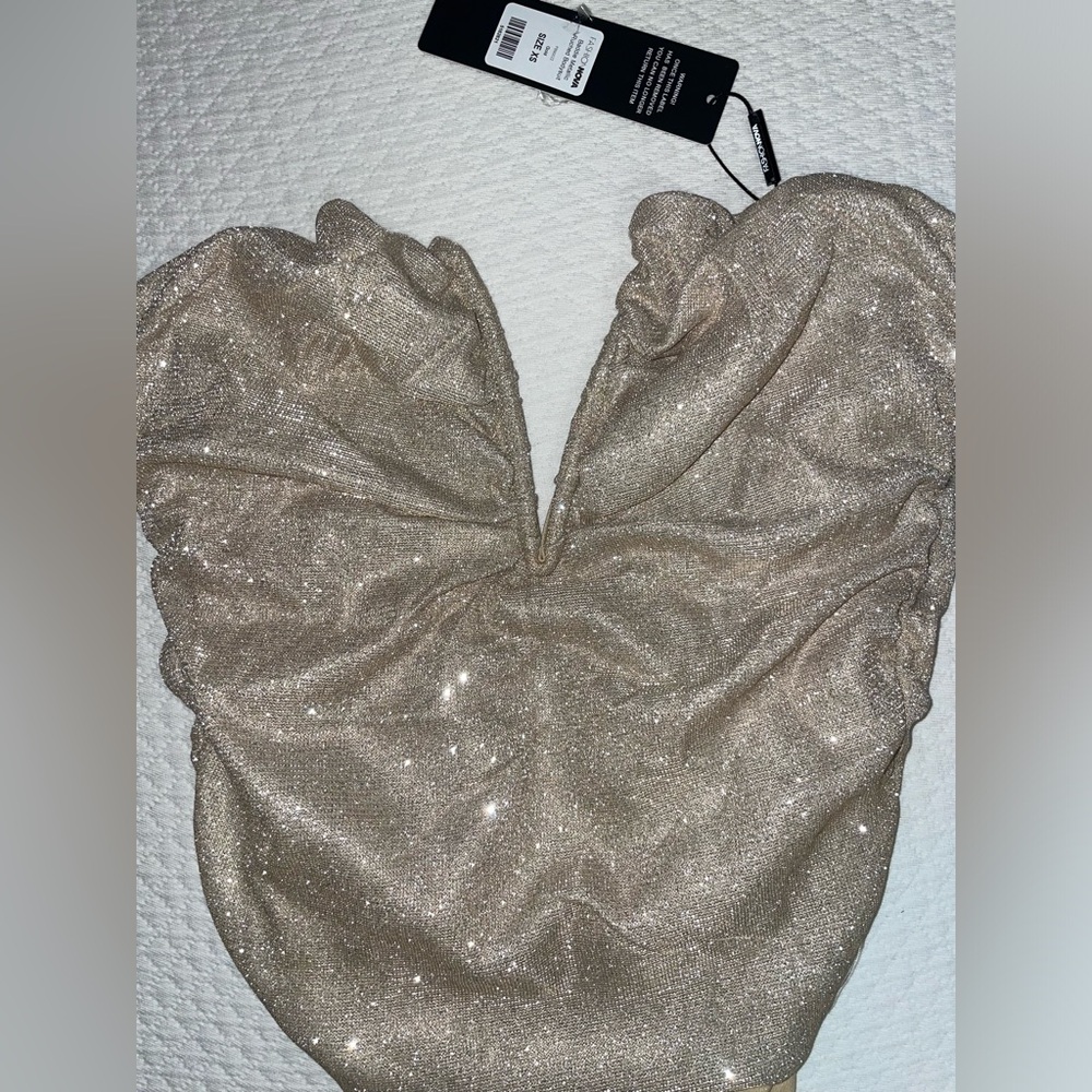 Fashion Nova  - Gold Bodysuit (Size XS)